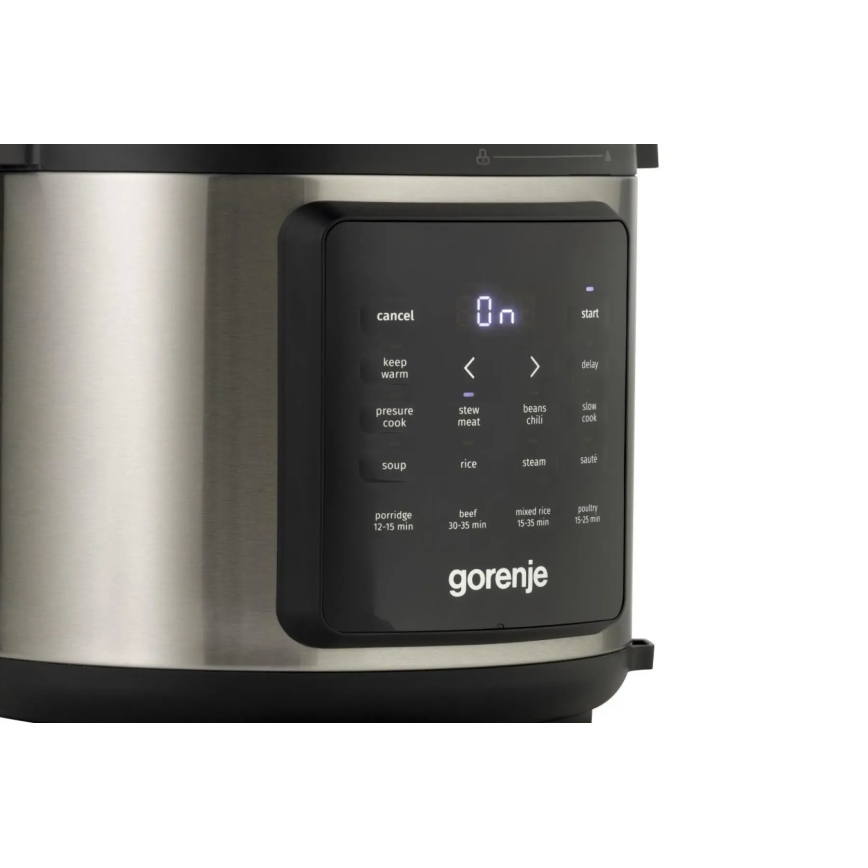GORENJE GMC6SBK - Oală electrică multifuncțională 6 l 8 în 1 1000W/230V inox