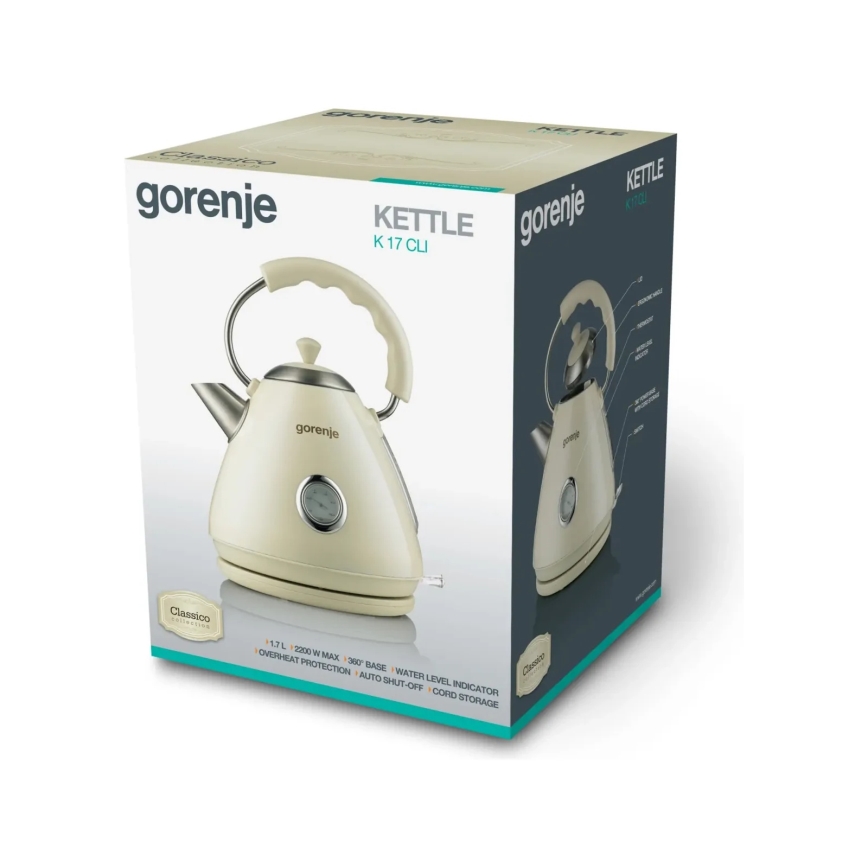 GORENJE K17CLI - Fierbător electric 1,7 l 2200W/230V bej