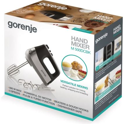 GORENJE M500DCBK - Mixer de mână 500W/230V negru/gri