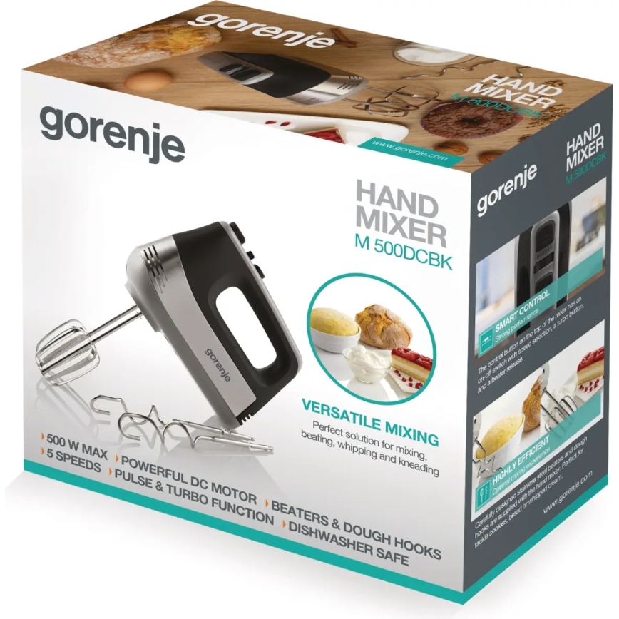 GORENJE M500DCBK - Mixer de mână 500W/230V negru/gri