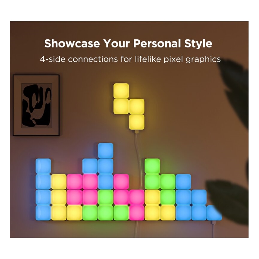 Govee - 10x panou mini RGBIC inteligent Wi-Fi