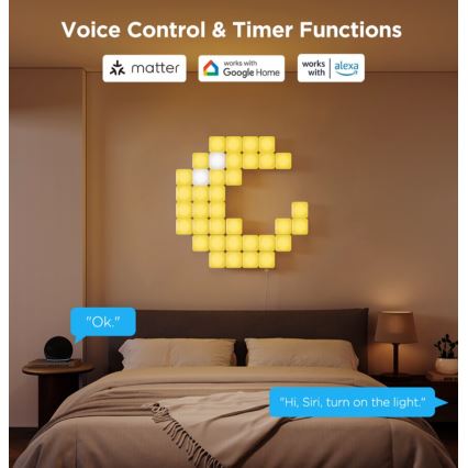 Govee - 10x panou mini RGBIC inteligent Wi-Fi