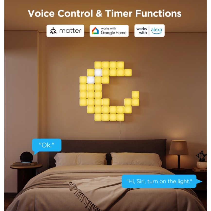 Govee - 10x panou mini RGBIC inteligent Wi-Fi