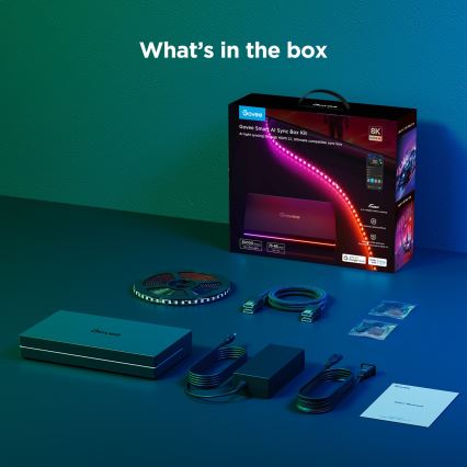 Govee - AI Sync Box 2 Iluminare RGBICW pentru Smart TV 55-65 Wi-Fi