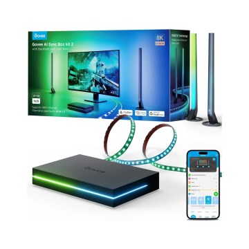 Govee - AI Sync Box Kit 2 Set iluminare PC inteligent pentru monitoare 27-34