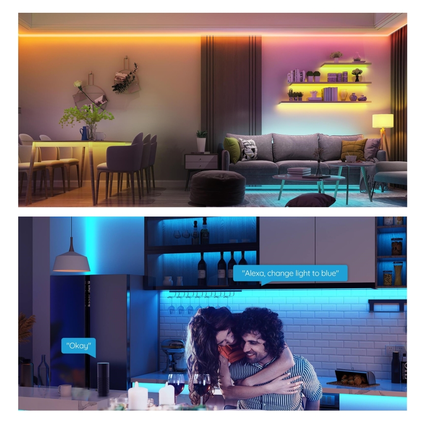 Govee - Bandă LED RGB dimabilă SMART LED/36W/24V 10m Wi-Fi