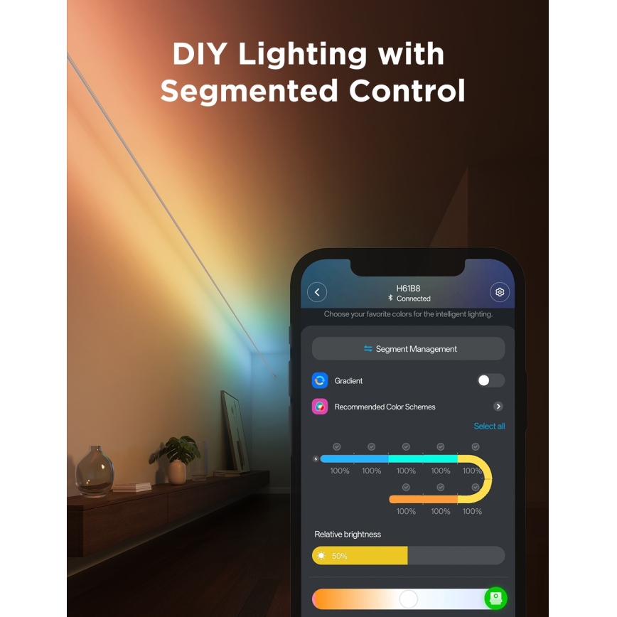 Govee - Bandă LED RGBICWW suspendată LED/36W/24V 4m Skyline Matter Wi-Fi
