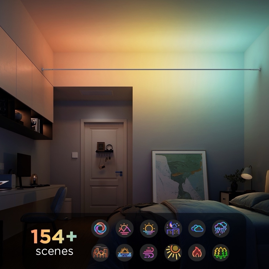 Govee - Bandă LED RGBICWW suspendată LED/36W/24V 4m Skyline Matter Wi-Fi