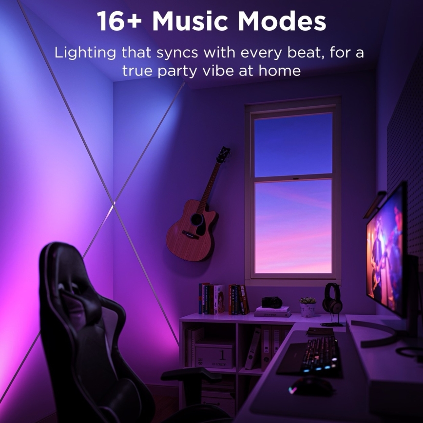 Govee - Bandă LED RGBICWW suspendată LED/36W/24V 4m Skyline Matter Wi-Fi