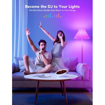 Govee - LED RGBWW Bec dimabil Smart MATTER E27/9W/230V 2700-6500K Wi-Fi