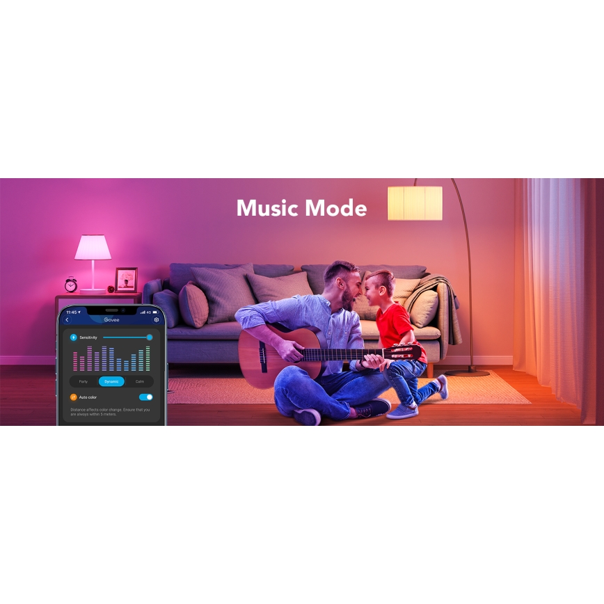 Govee - LED RGBWW Bec dimabil Smart MATTER E27/9W/230V 2700-6500K Wi-Fi