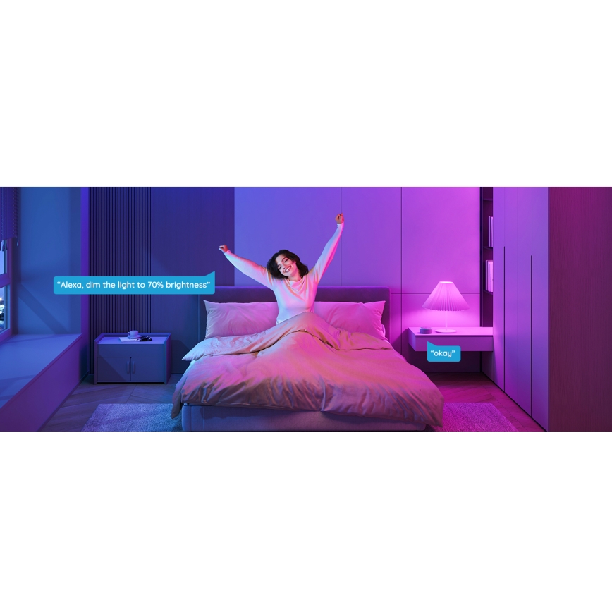 Govee - LED RGBWW Bec dimabil Smart MATTER E27/9W/230V 2700-6500K Wi-Fi