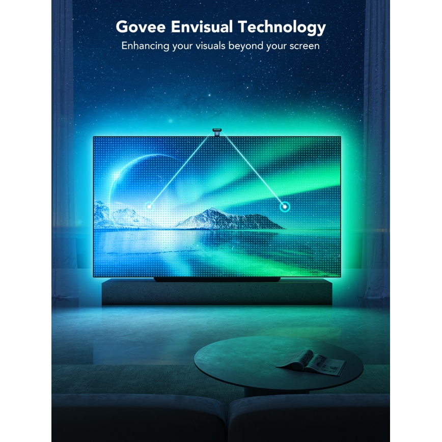 Govee - DreamView T2 DUAL TV 75-85 SMART LED iluminare ambientală RGBIC Wi-Fi + telecomandă