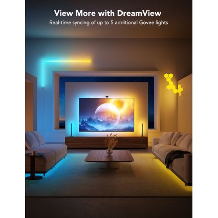 Govee - DreamView T2 DUAL TV 75-85 SMART LED iluminare ambientală RGBIC Wi-Fi + telecomandă