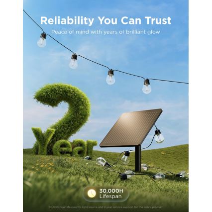 Govee - Ghirlandă solară LED RGBICW 8xLED/6W/5V Wi-Fi Matter IP67