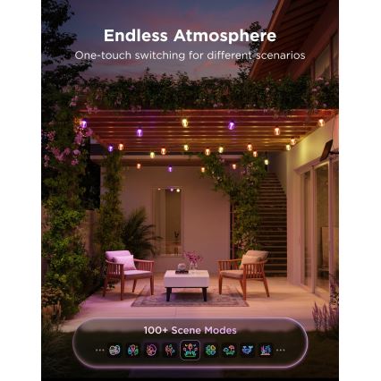 Govee - Ghirlandă solară LED RGBICW 8xLED/6W/5V Wi-Fi Matter IP67