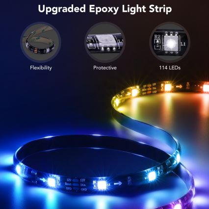 Govee - Iluminare ambientală LED SMART RGBIC pentru TV 40-50 cu Wi-Fi