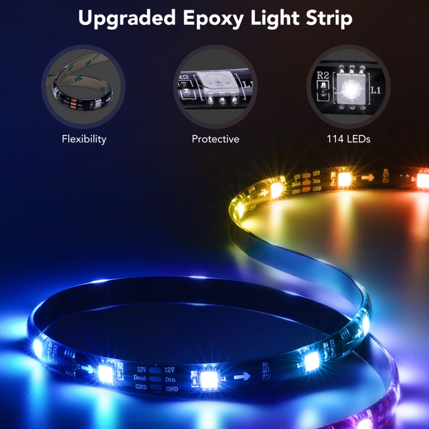 Govee - Iluminare ambientală LED SMART RGBIC pentru TV 40-50 cu Wi-Fi