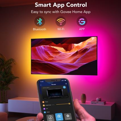 Govee - Iluminare ambientală LED SMART RGBIC pentru TV 40-50 cu Wi-Fi