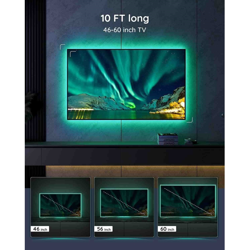 Govee - Iluminare SMART LED RGB pentru TV 46-60