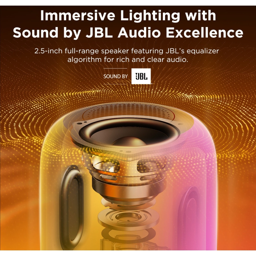 Govee - Lampă de masă LED RGBW reglabilă cu difuzor, 36W/12V, Wi‑Fi