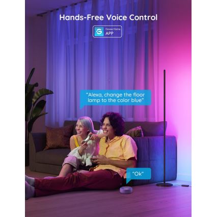 Govee - Lampă de podea LED RGBW reglabilă LITE MATTER LED/24W/230V Wi-Fi