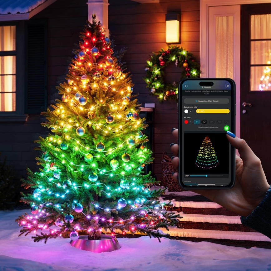 Govee - LED RGBICW Instalație luminoasă de Crăciun pentru exterior 2700-6500K 20m Wi-Fi Matter IP65