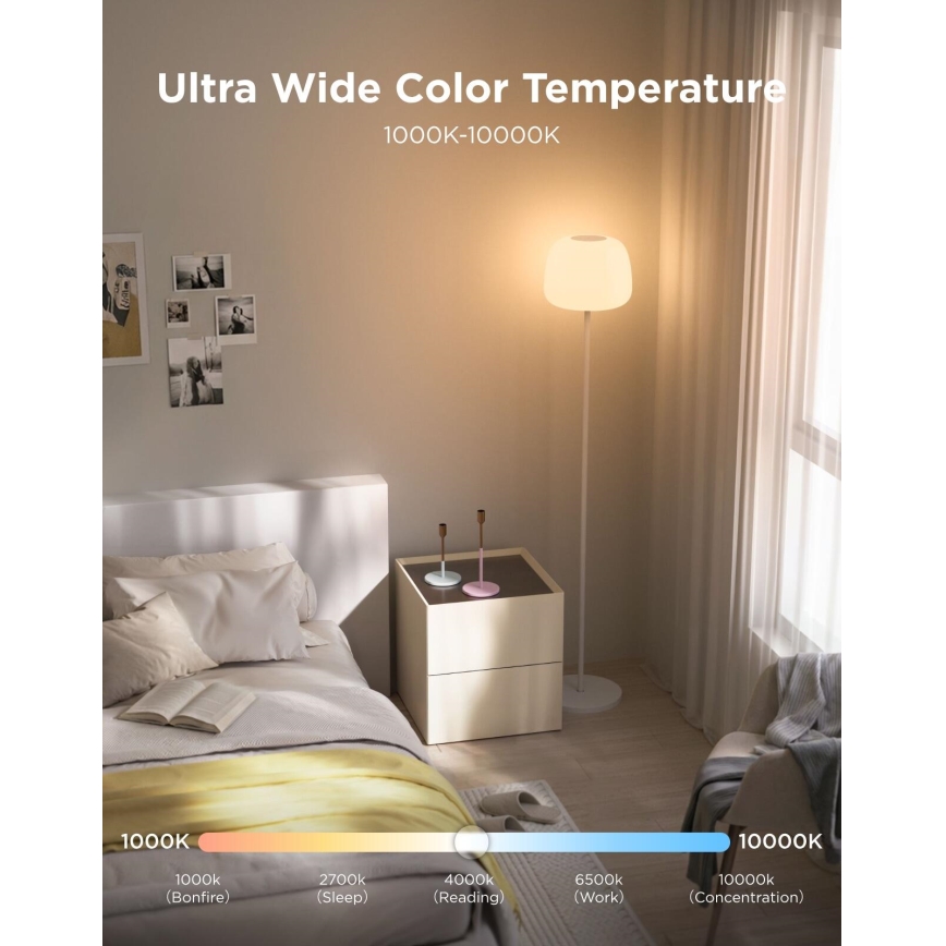 Govee - LED RGBICWW Lampă de podea dimabilă LANTERN MATTER LED/24W/230V Wi-Fi 160 cm