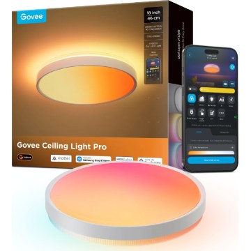 Govee - LED RGBICWW plafonieră LED dimabilă/55W/230V Ø 46 cm Matter Wi-Fi
