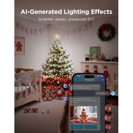 Govee - LED RGBWIC Instalație luminoasă de Crăciun pentru exterior 2700-6500K 30m Wi-Fi Matter IP65