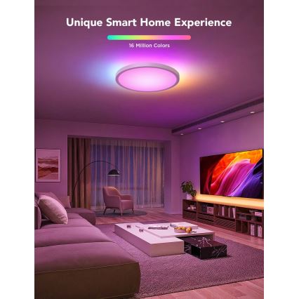 Govee - plafonieră LED RGBICWW dimmabilă, 29W/230V, diam. 30 cm, finisaj mat, Wi-Fi