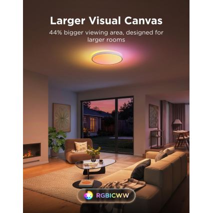 Govee - LED RGBICWW plafonieră LED dimabilă/55W/230V Ø 46 cm Matter Wi-Fi