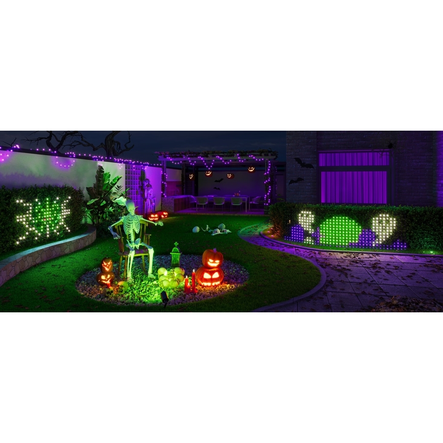 Govee - Plasă luminoasă LED RGBIC pentru exterior 143 x 85 cm Wi-Fi Matter IP65