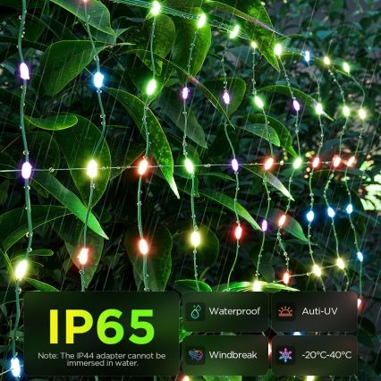 Govee - Plasă luminoasă LED RGBIC pentru exterior 143 x 85 cm Wi-Fi Matter IP65
