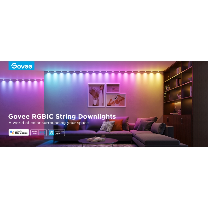 Govee RGBIC LED String Downlights 5m Wi-Fi