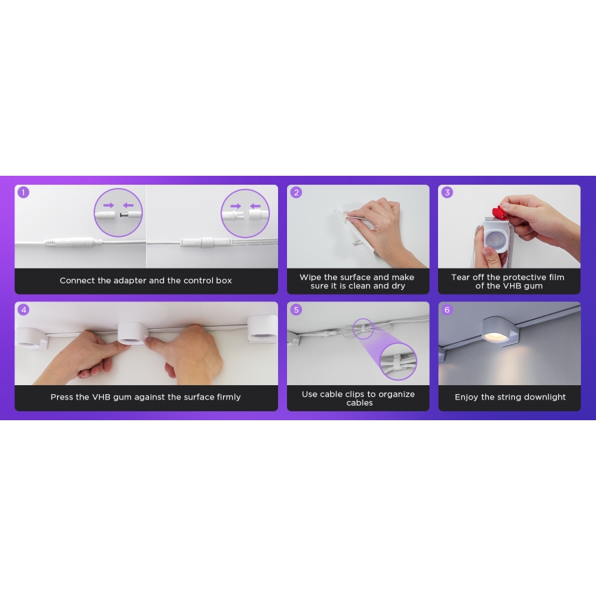 Govee RGBIC LED String Downlights 5m Wi-Fi