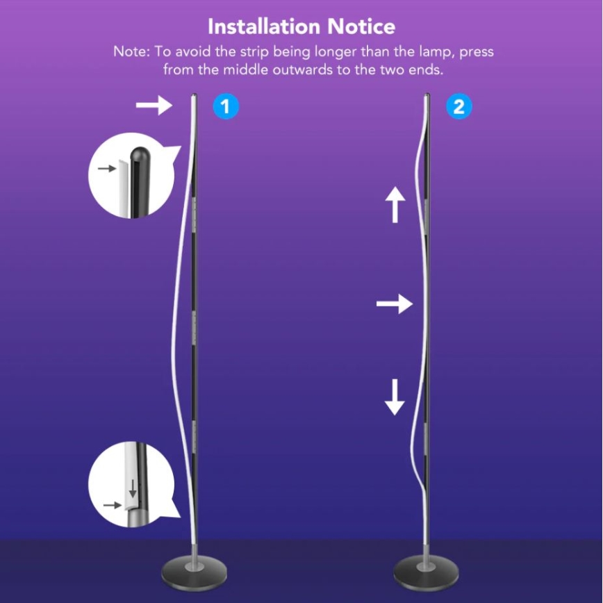 Govee RGBICW Smart Corner Floor Lamp Wi-Fi