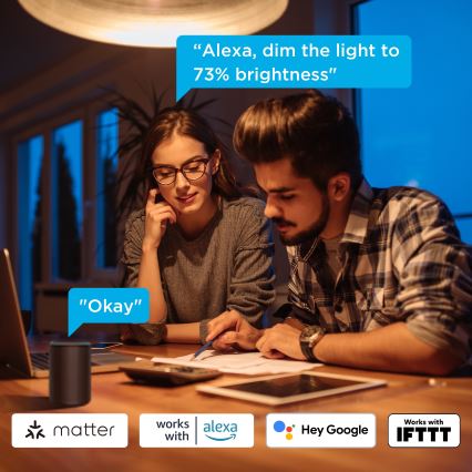 Govee - Set de 2 becuri LED reglabile Smart MATTER A60 E27/9W/230V 2700-6500K Wi-Fi