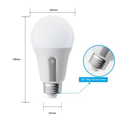 Govee - Set de 2 becuri LED reglabile Smart MATTER A60 E27/9W/230V 2700-6500K Wi-Fi