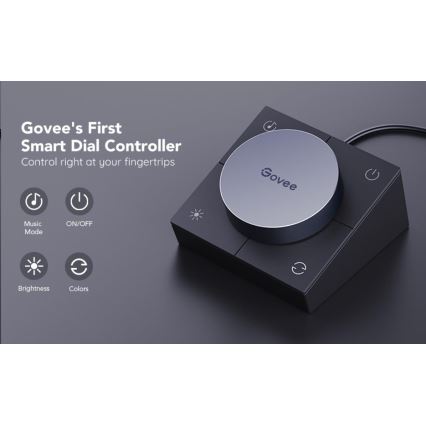 Govee - Set 2x Smart Gaming Wi‑Fi LED RGBIC Panely + Smart Dual negru + telecomandă