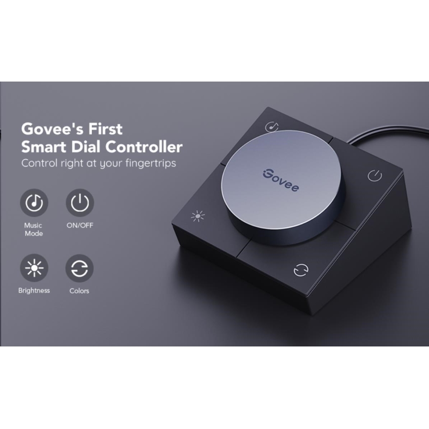 Govee - Set 2x Smart Gaming Wi‑Fi LED RGBIC Panely + Smart Dual negru + telecomandă