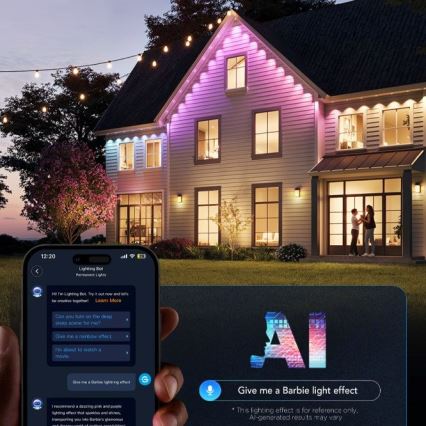 Govee - Șir de spoturi LED RGBIC, 30 m, Wi-Fi, Matter, IP67