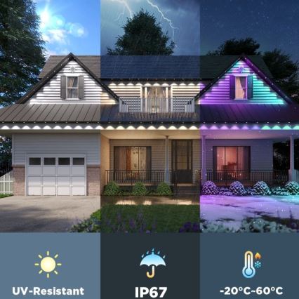 Govee - Șir de spoturi LED RGBIC, 30 m, Wi-Fi, Matter, IP67