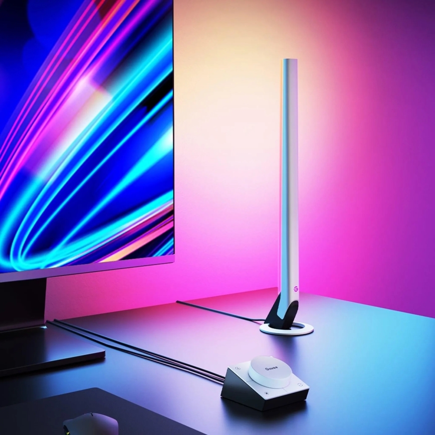 Govee - SET 2x panouri Smart Gaming Wi-Fi LED RGBIC + Smart Dual alb + telecomandă