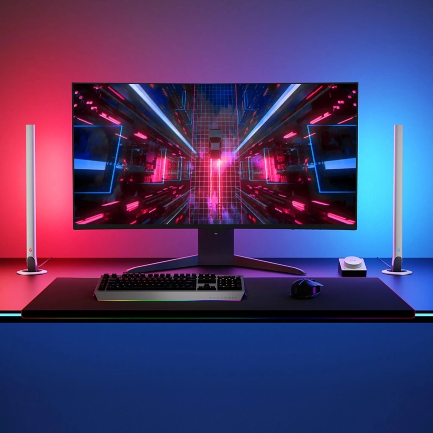 Govee - SET 2x panouri Smart Gaming Wi-Fi LED RGBIC + Smart Dual alb + telecomandă