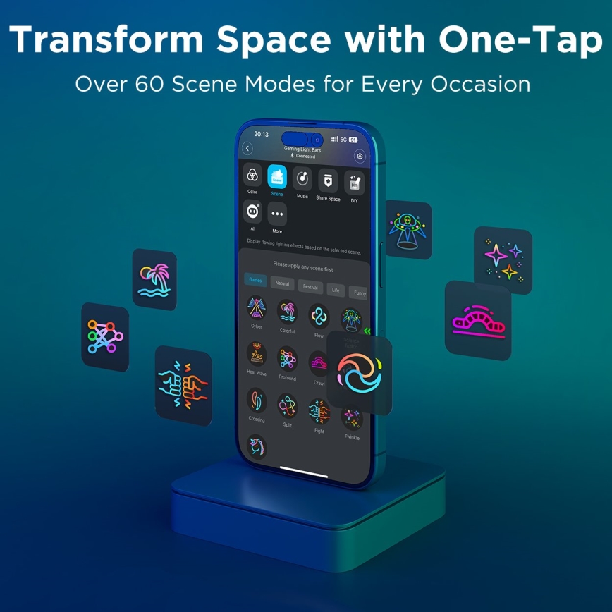 Govee Smart RGBIC Gaming Pro - panouri LED compatibile cu Matter și Wi‑Fi