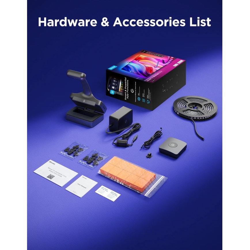 Govee - TV Backlight 3 Pro 75-85 Iluminare LED din spate SMART RGBIC, Wi-Fi