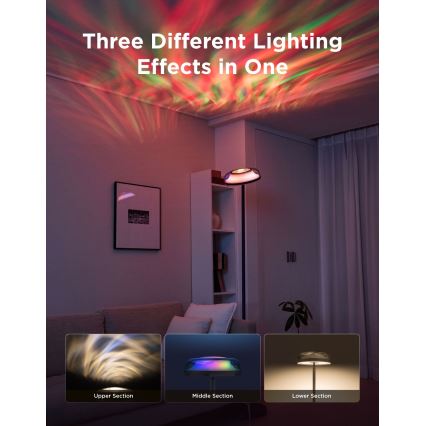 Govee - UPLIGHTER MATTER, lampă de podea dimmabilă LED RGBICWW, LED/24W/230V, Wi-Fi