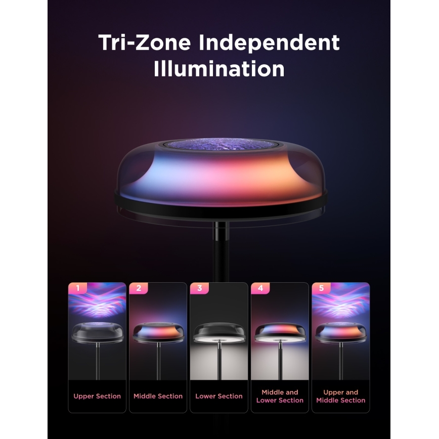 Govee - UPLIGHTER MATTER, lampă de podea dimmabilă LED RGBICWW, LED/24W/230V, Wi-Fi