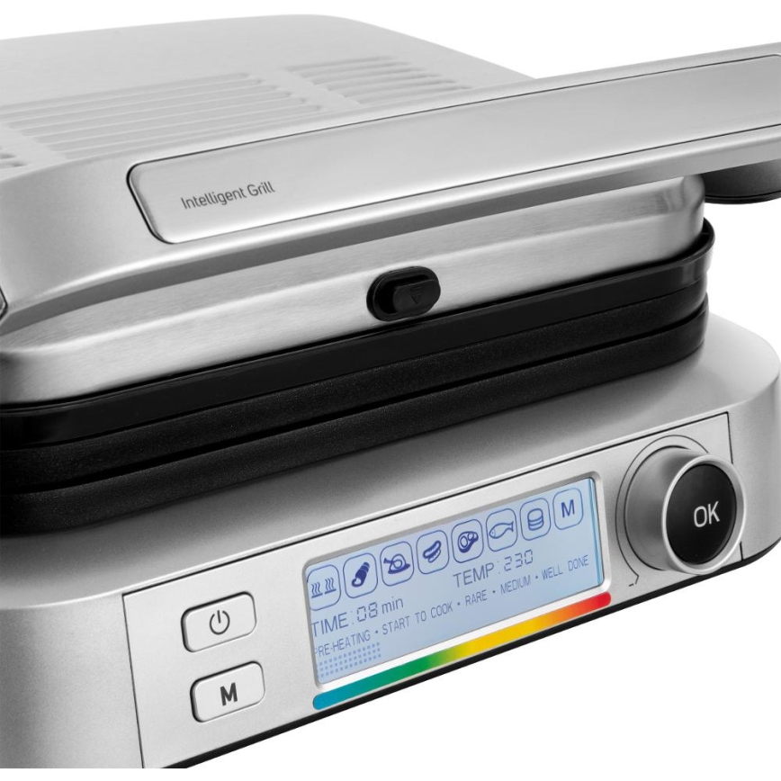 Grătar de contact Sencor 2100W/230V crom mat